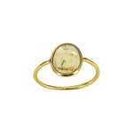 Sophie Deschamps Bijoux - BAGUE ANAHITA , pierre fine sertie plaqué or (BAGHO1)