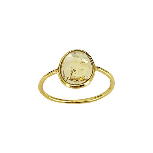 Sophie Deschamps Bijoux - BAGUE ANAHITA , pierre fine sertie plaqué or (BAGHO1)