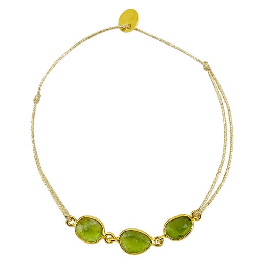 Sophie Deschamps Bijoux - BRACELET IMPERIAL , tourmalines serties plaqué or ( BHO6)