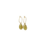 Sophie Deschamps Bijoux - ANAHITA CREOLE, sapphire set with gold plating (BOHO1)